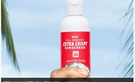 KFC Fried Chicken Scented Sunscreen